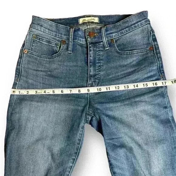 MADEWELL 9" High-Rise Skinny Jeans in Allegra Wash Rip & Repair Edition Sz. 27 T - Picture 9 of 15
